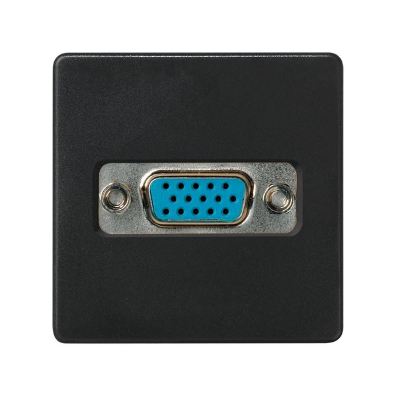 Розетка VGA СП Simon 27 IP20 винты широкий модуль механизм графит Simon 2700091-038