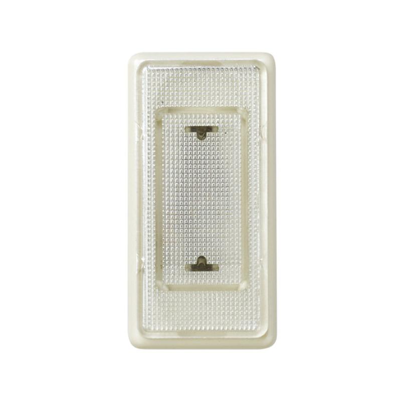 Лампа сигнальная с прозр. крышкой узкая 130-250В Simon27 сл. кость 27808-31