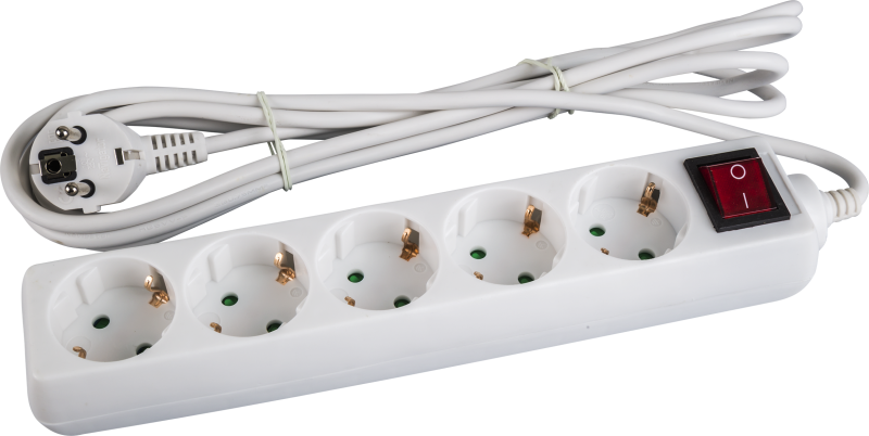 Удлинитель 5х3м с заземл. 10А IP20 71 557 NPE-S-05-300-ESC-3х0.75 3х0.75 с выкл. Navigator 71557