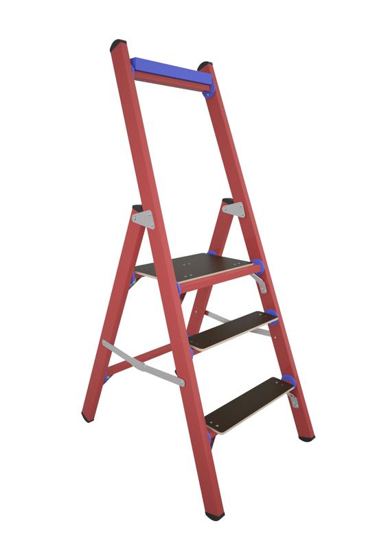 Стремянка диэлектрическая ССД-0.7 Евро Телеком с симметричной опорой стеклопластик. Антиток Д407241