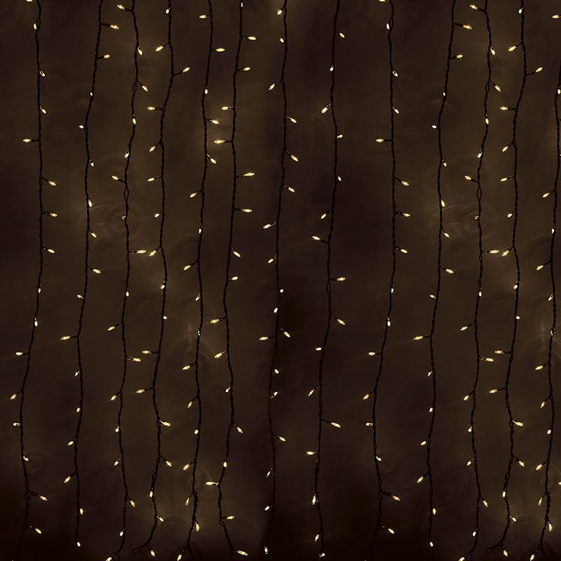 Гирлянда "Дождь Чейзинг" 2х9м 1800 ламп тепл. бел. 900Вт 220В IP23 провод черн. Neon-Night 231-385