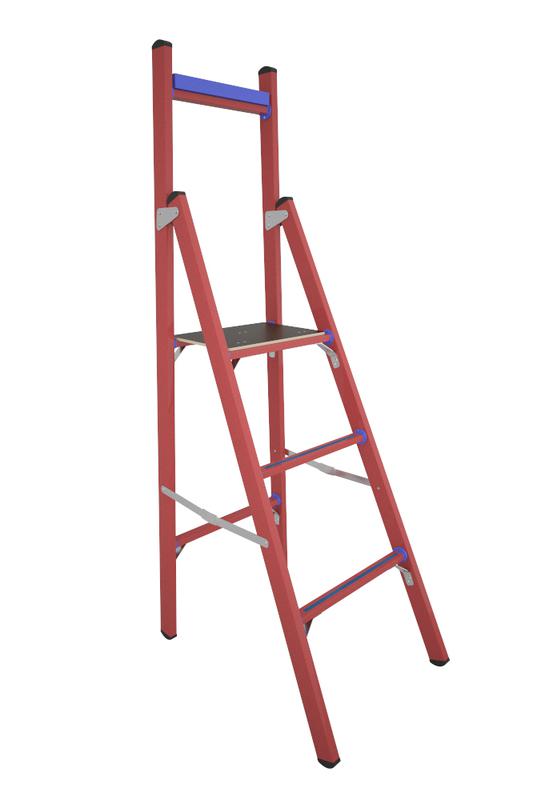 Стремянка диэлектрическая СВД-1.0 Евро с вертикальной опорой стеклопластик. Антиток Д413739