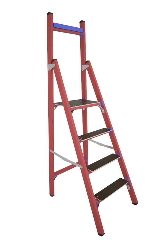 Стремянка диэлектрическая СВД-1.0 Евро Телеком с вертикальной опорой стеклопластик. Антиток Д413740