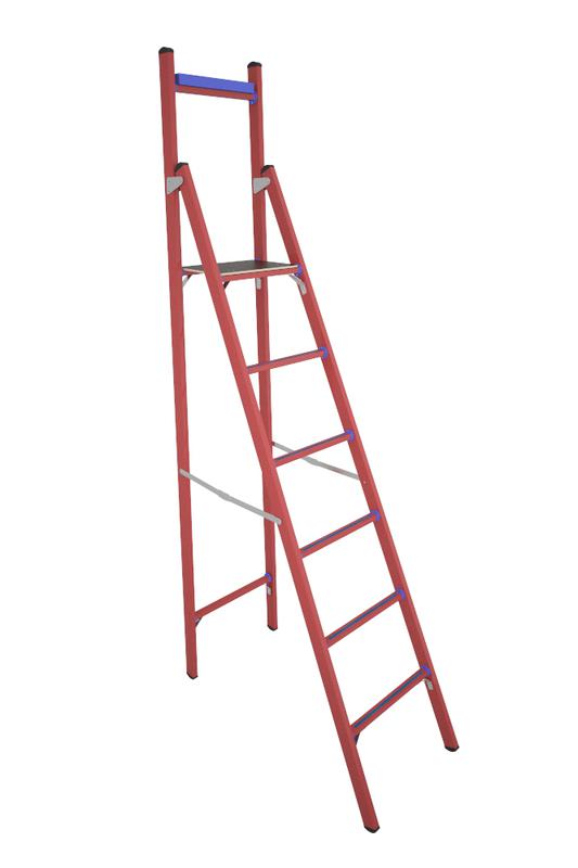 Стремянка диэлектрическая СВД-2.0 Евро с вертикальной опорой стеклопластик. Антиток Д413747