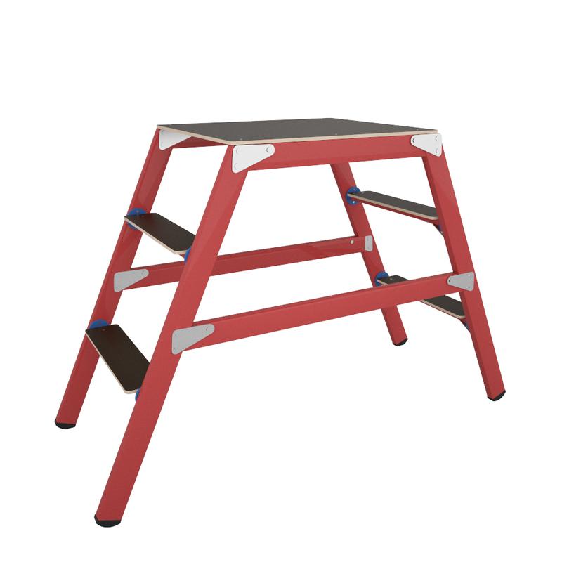 Стремянка диэлектрическая ССД-0.9 П (подмость) с симметричной опорой стеклопластик. Антиток Д413766