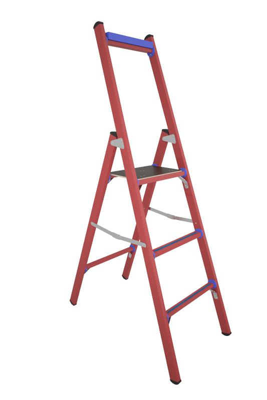 Стремянка диэлектрическая ССД-1.0 Евро с симметричной опорой стеклопластик. Антиток Д413771