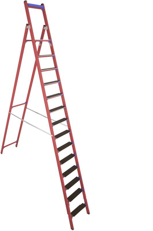 Стремянка диэлектрическая ССД-3.5 Евро Телеком с симметричной опорой стеклопластик. Антиток Д413794