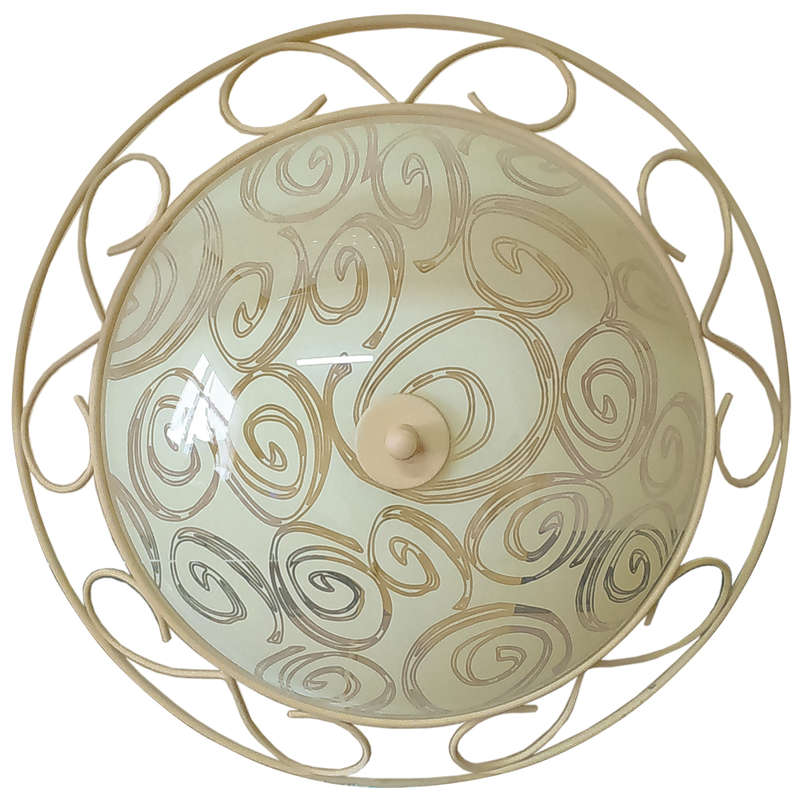 Светильник НПБ 01-2х60-118 "Фурия" 300 60Вт E27 IP20 матов. шампань/корпус "Орнамент" беж. (инд. упак.) Элетех 1005205858