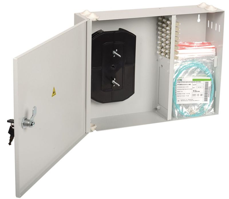 Кросс укомплектованный настенный LC (duplex) 20 портов (OS2) ITK FOBX24-N-20LCUD09