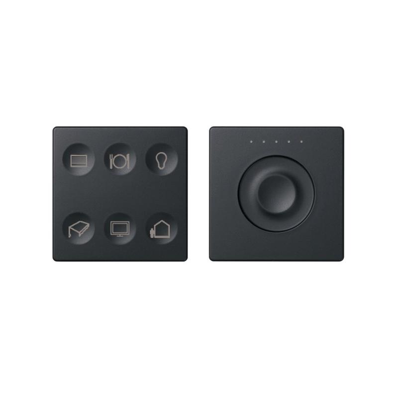 Комплект выключателя 6-кл. сенсорн. + регулятор Т3 LON; RJ12 графит Simon82 Sense 8000675-038