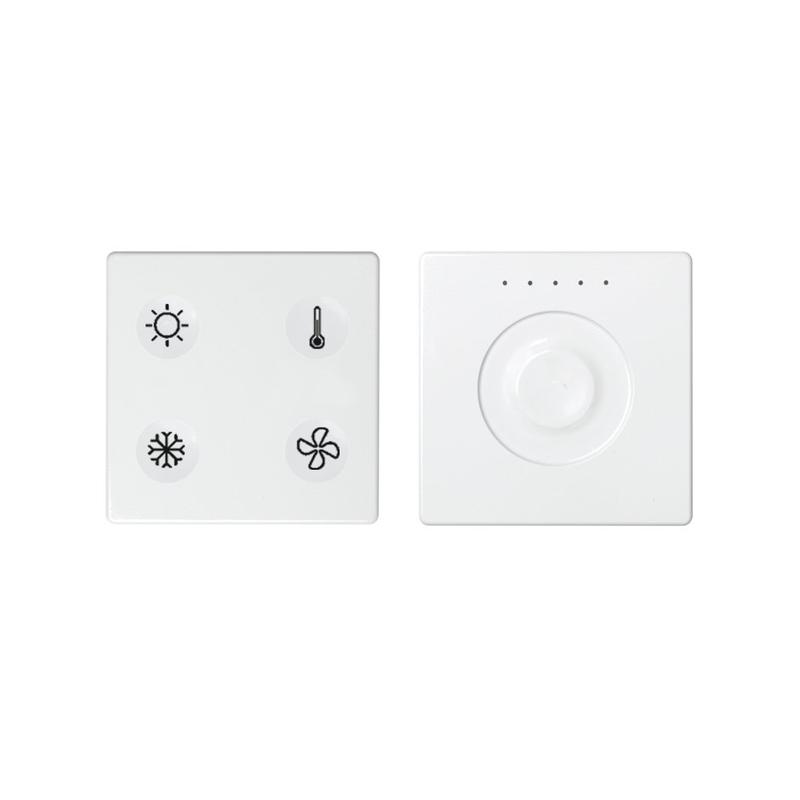 Комплект выключателя 4-кл. сенсорн. + регулятор Т1 KNX; RJ12 бел. Simon82 Sense 8400653-030