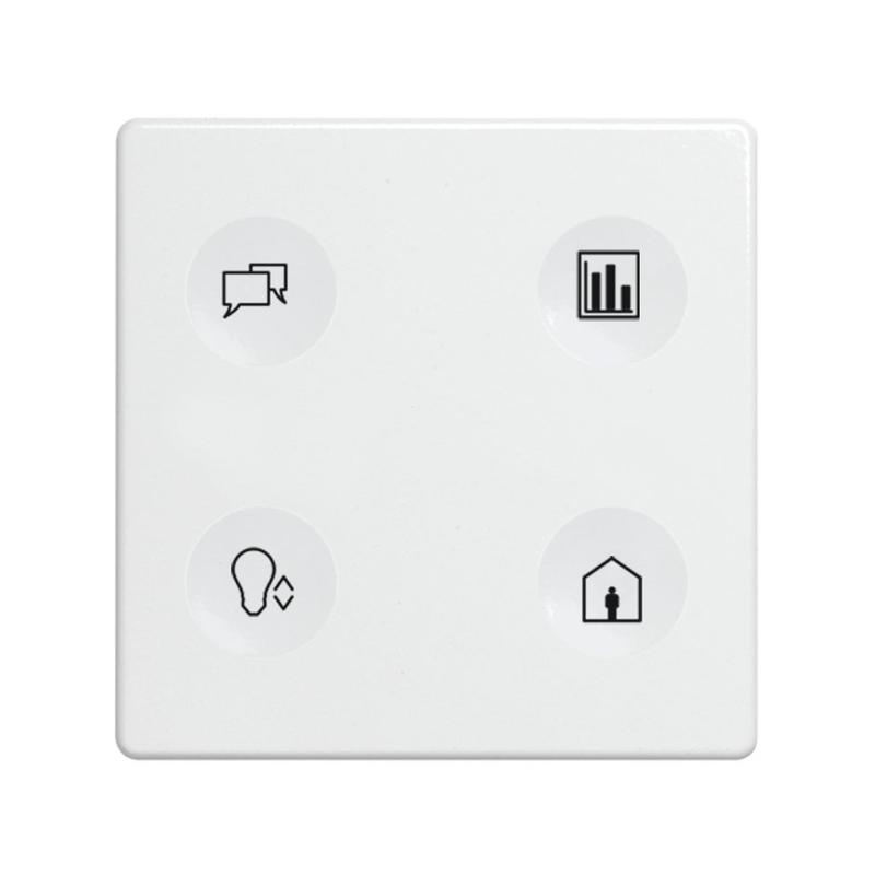 Выключатель сенсорный 4-кл. СП Simon 82 Sense IP20 с тематич. маркир. Т2 бел. Simon 8000644-030