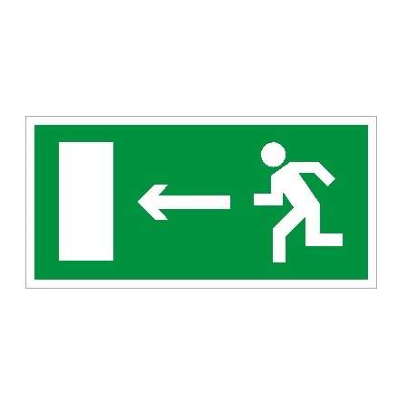 Пиктограмма "Выход налево" ПЭУ 001 250х115 SIRAH СТ 2502001850
