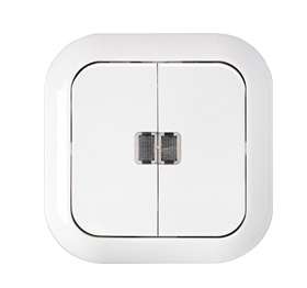 Выключатель 2-кл. СП 10А IP44 бел. Bylectrica С5 10-819