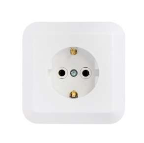 Розетка 1-м СП 16А с заземл. бел. Bylectrica РС16-201