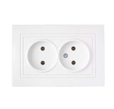 Розетка 2-м СП 16А IP20 без заземл. бел. Bylectrica РС16-343