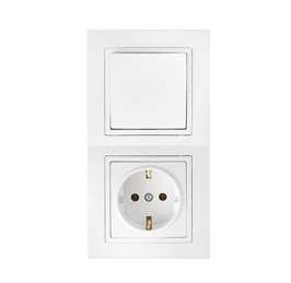 Блок СП (розетка с заземл. + 1-кл. выкл.) Bylectrica В-РЦ-729