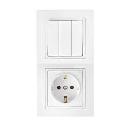 Блок СП (розетка с заземл. + 3-кл. выкл.) Bylectrica 3В-РЦ-731