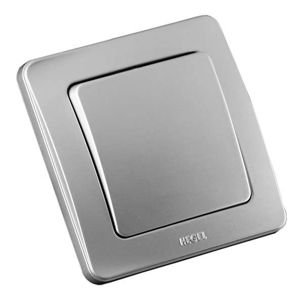 Выключатель 1-кл. СП Мастер 10А IP20 250В с самовозвратом серебр. HEGEL ВС10-331-06