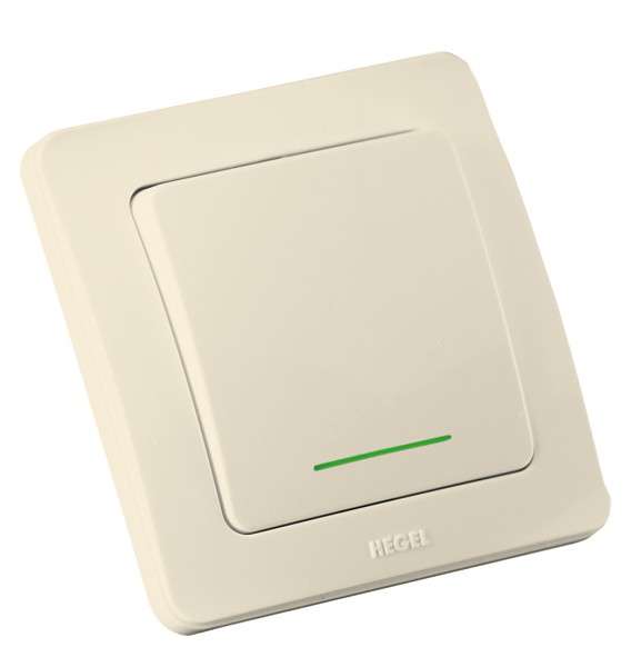 Переключатель 1-кл. СП Мастер 16А IP20 250В с индикацией сл. кость HEGEL ВС16-362-01