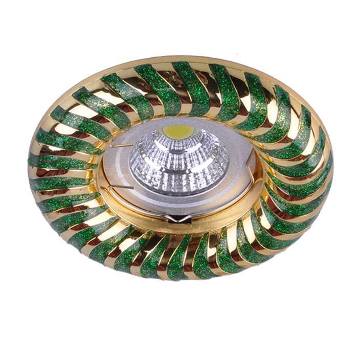 Светильник Regal 51 4 48 литой неповорот. MR16 зел./зол. ИТАЛМАК IT8547