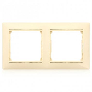 Рамка 2-м Valena горизонт. жемчуж. (блист.) IEK 694351