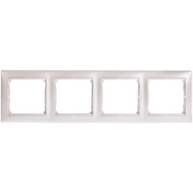 Рамка 4-м Valena горизонт. жемчуж. (блист.) IEK 694381