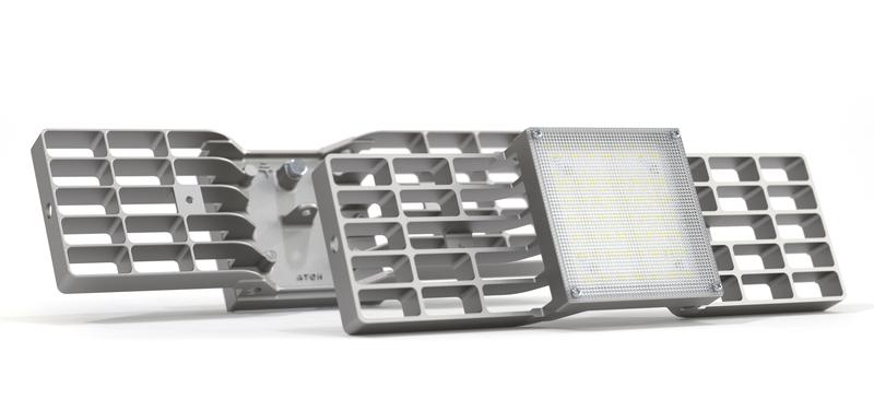 Светильник АТ-ДВО-07-33-55-Х "Albatross" 33Вт 3800лм 5000К 120град. IP20 микропризма (решетка 150х150) Атон АТДВО073355Х