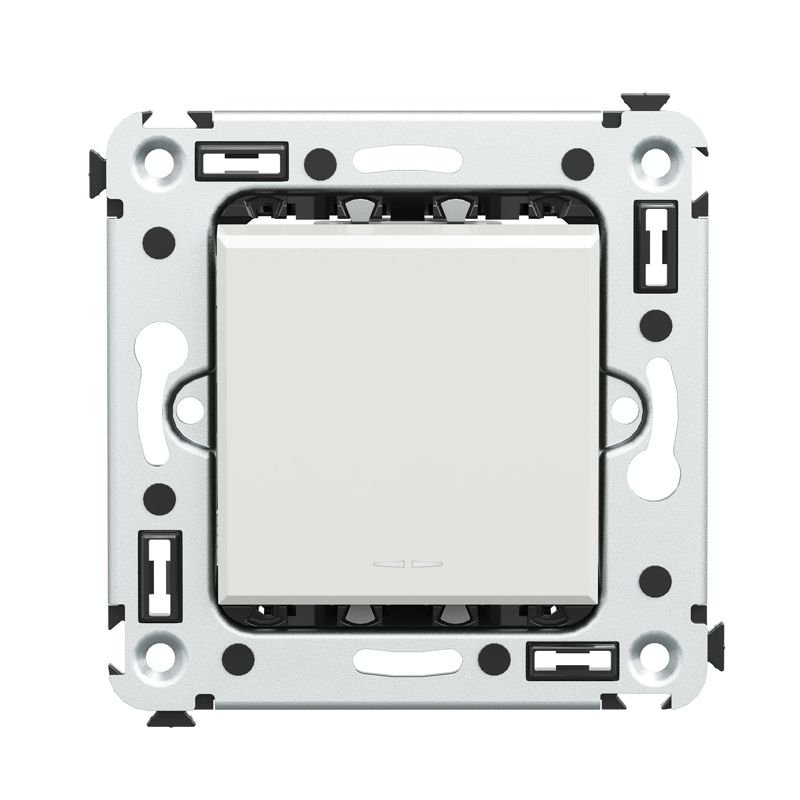 Выключатель 1-кл. 2мод. СП Avanti "Белое облако" 16А IP20 бел. DKC 4400103