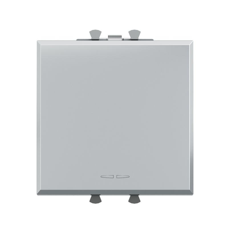 Выключатель модульный 1-кл. 2п 2мод. Avanti "Закаленная сталь" 16А IP20 сер. DKC 4404222