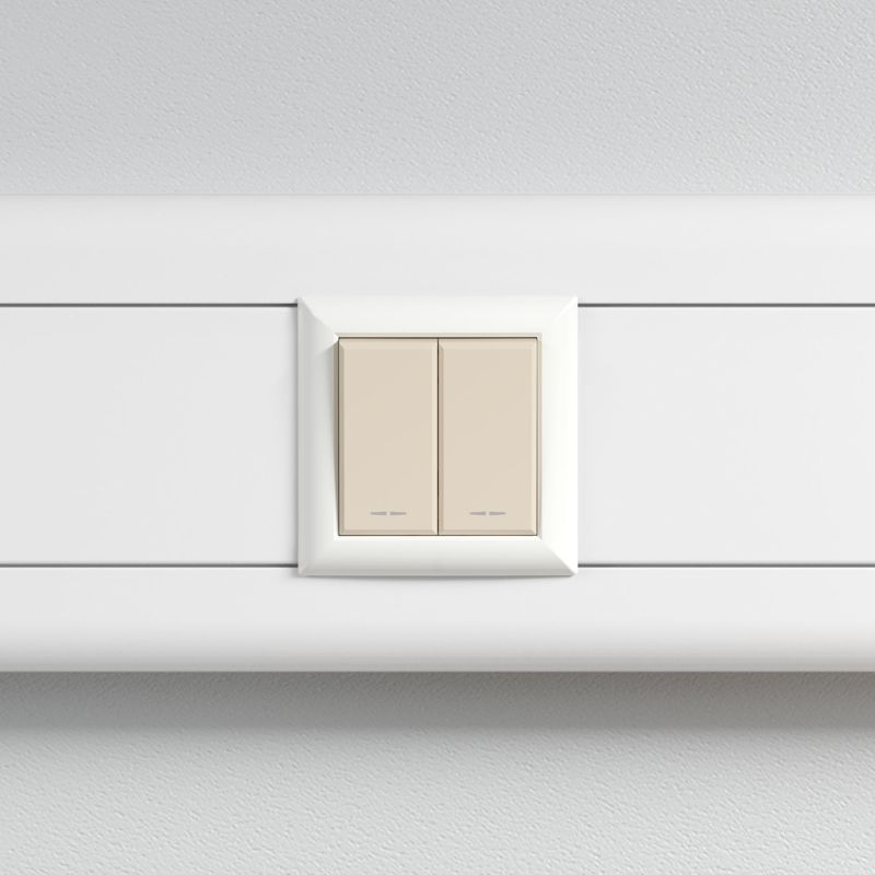 Выключатель модульный 1-кл. 1мод. Avanti "Ванильная дымка" 16А IP20 беж. DKC 4405101