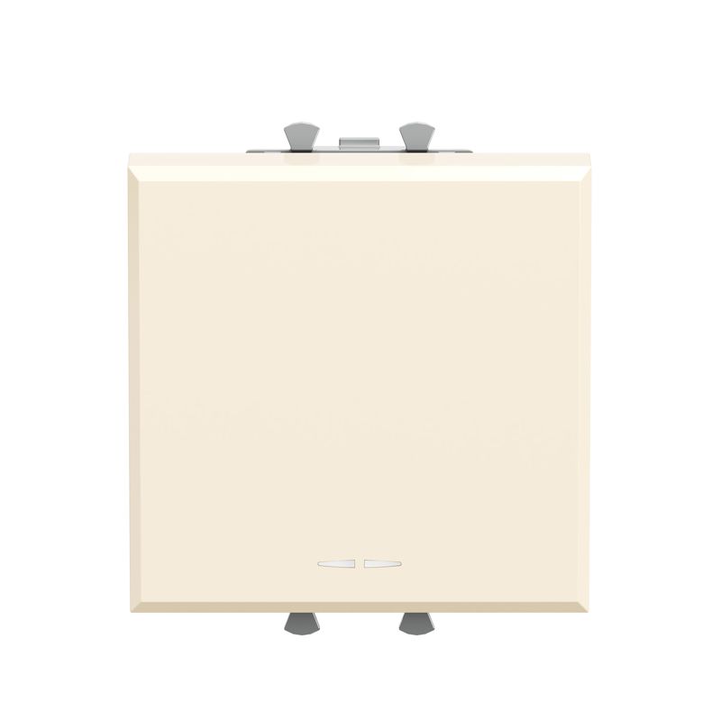 Выключатель модульный 1-кл. 2мод. Avanti "Ванильная дымка" 16А IP20 беж. DKC 4405102