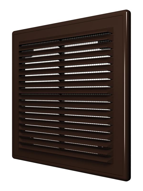 Решетка вентиляционная вытяжная 185х255 корич. ERA 1825Р кор