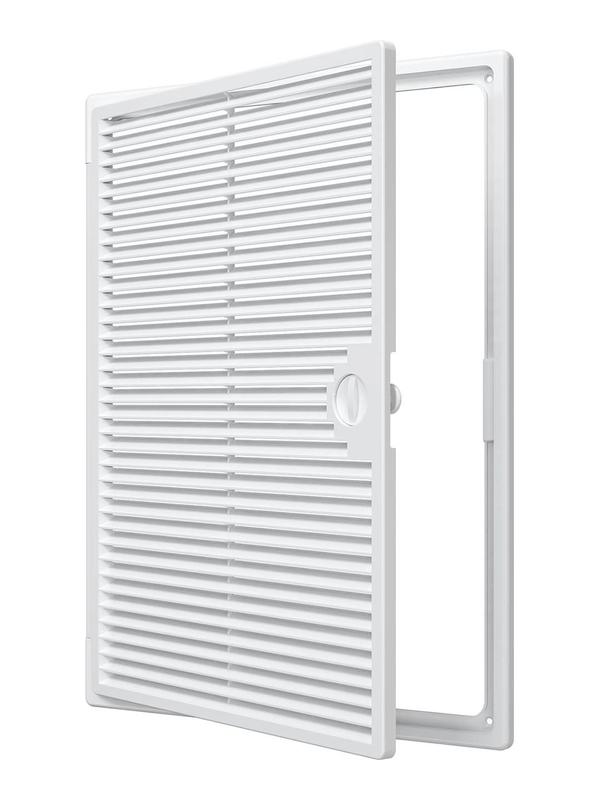 Люк-дверца Декофот ревизионная накладная 300х400мм с ручкой-задвижкой АБС бел. EVECS 3040ДФ