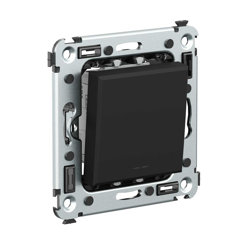 Выключатель 1-кл. СП Avanti "Черный матовый" DKC 4412103