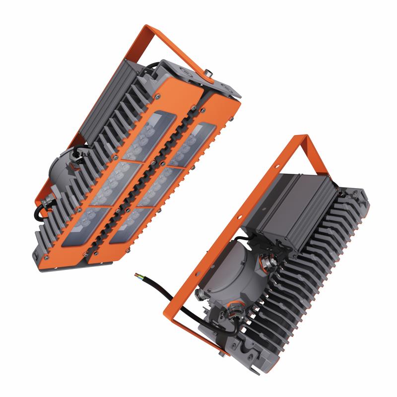 Светильник светодиодный взрывозащ. LAD LED R320-2-10G-230AC-50L Ex 110Вт 5000К IP66 13904лм 100-305В КСС типа "К" крепление на лире бел. ЛАДзавод LADLED210G230AC50LEx