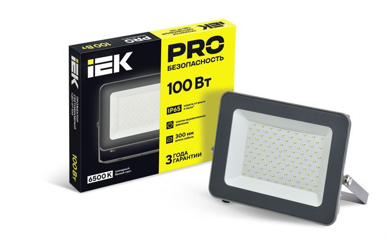 Прожектор светодиодный СДО 07-100 100Вт 6500К IP65 сер. IEK LPDO701-100-K03