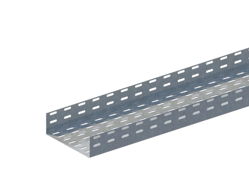 Лоток листовой перфорированный 200х100 L2000 сталь 0.7мм ЛМс-П цУТ2.5 оцинк. СОЭМИ Н0122111614