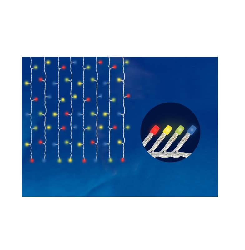 Гирлянда светодиодная с эффектом мерцания ULD-C2030-240/TWK MULTI IP67 3х2м 240LED разноцветная Uniel UL-00001359
