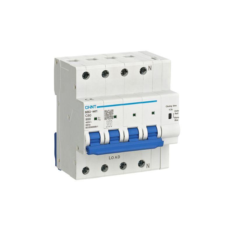 Выключатель автоматический модульный 4п (3P+N) C 40А 6кА NB2-80ZT (R) CHINT 448266