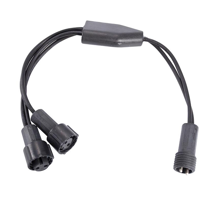 Разветвитель-Y для уличных гирлянд Professional (1вход 2 выхода) черн. ПВХ NEON-NIGHT 315-402