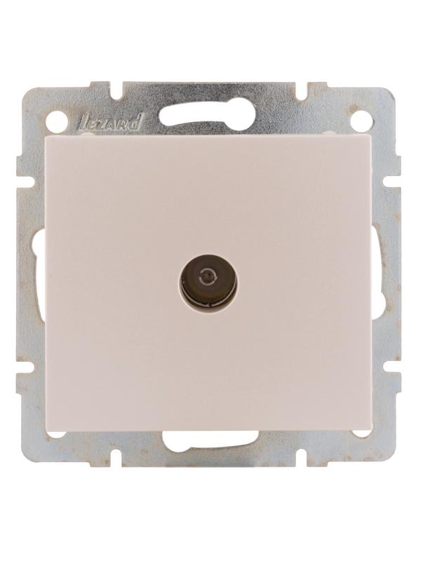 Розетка телевизионная оконечная TV СП Rain 16А IP20 механизм жемчуж./бел. перламутр. LEZARD 703-3088-130