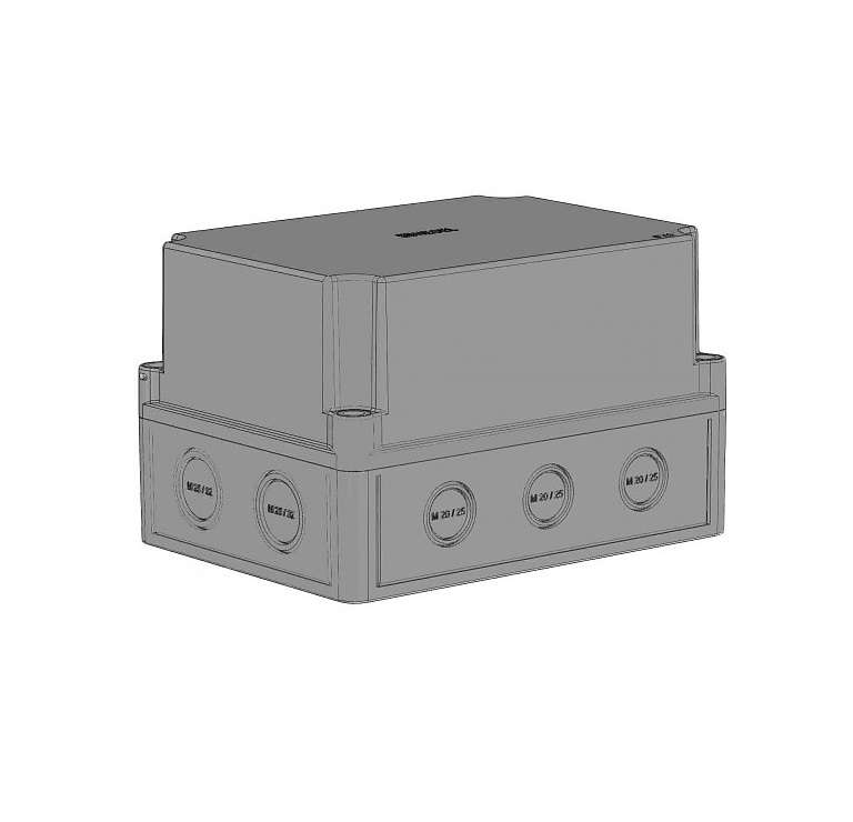 Коробка ПС высокая крышка св. сер. пуст. HEGEL КР2802-310