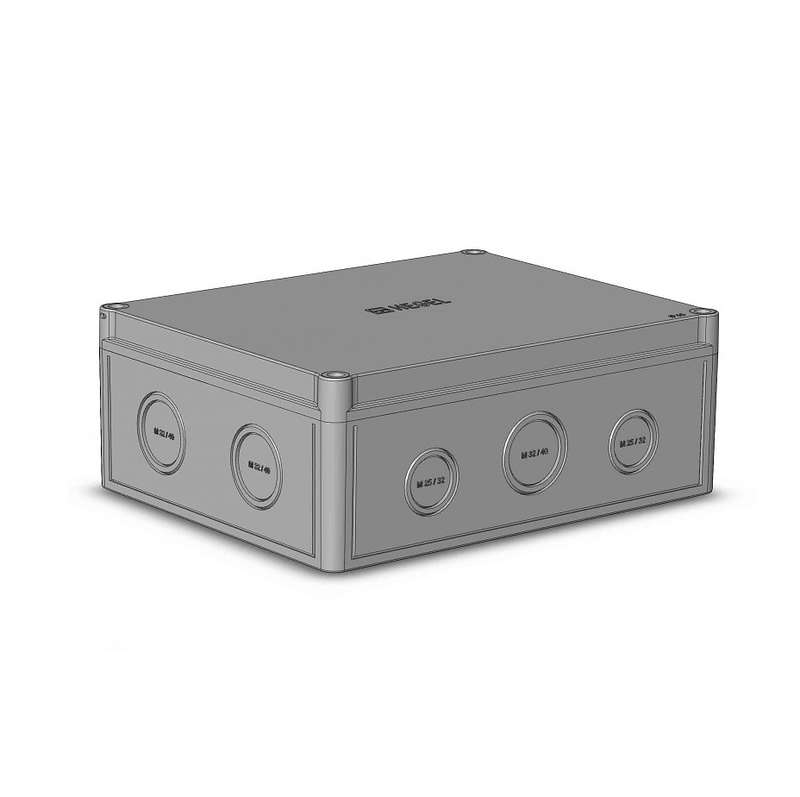 Коробка ПС низкая крышка сер. DIN HEGEL КР2803-113