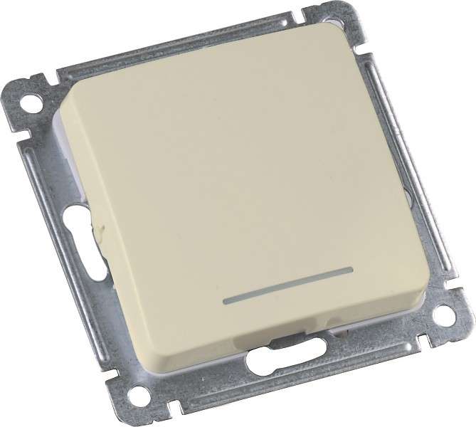 Выключатель 1-кл. СП 10А 250В с индикацией механизм сл. кость HEGEL ВС10-412-01