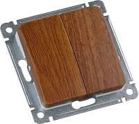 Выключатель 2-кл. СП 10А 250В механизм дуб HEGEL ВС10-451-05