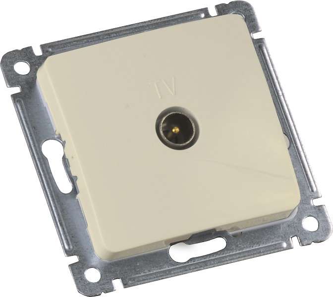 Розетка телевизионная оконечная TV СП механизм сл. кость HEGEL РСТВ-401-01