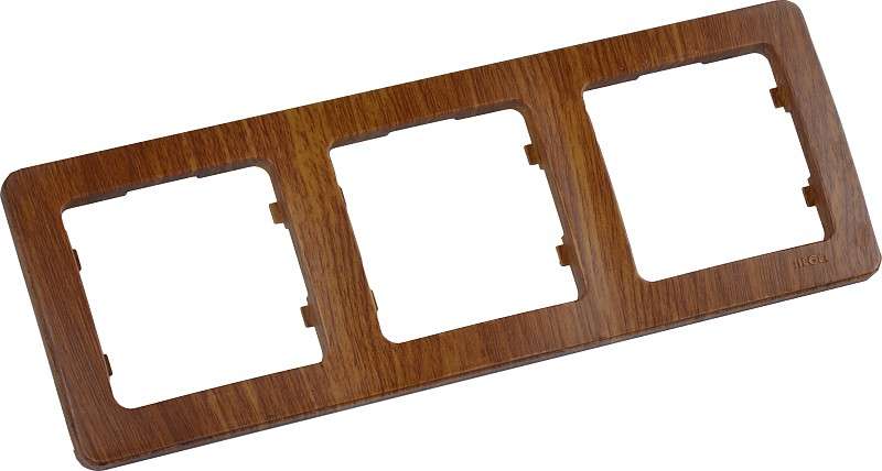 Рамка 3-м СП дуб HEGEL Р403-05