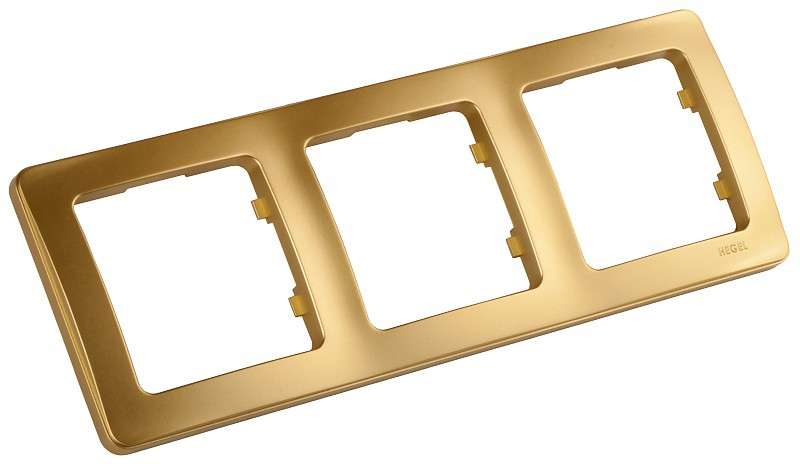 Рамка 3-м СП зол. HEGEL Р403-07
