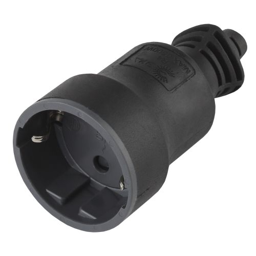 Розетка кабельная R4(B) 16А с заземл. прямой ввод (10/200/4000) черн. ЭРА Б0019191